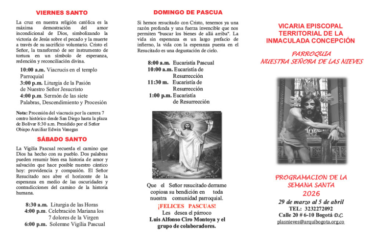 PROGRAMA DE SEMANA SANTA